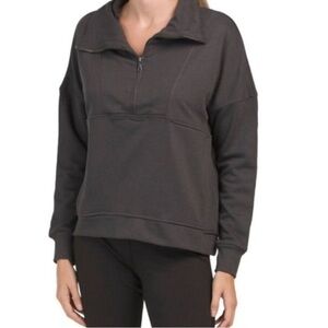 WILO The Label Bella 1/2 Zip
Oversized Sweatshirt Top Vintage